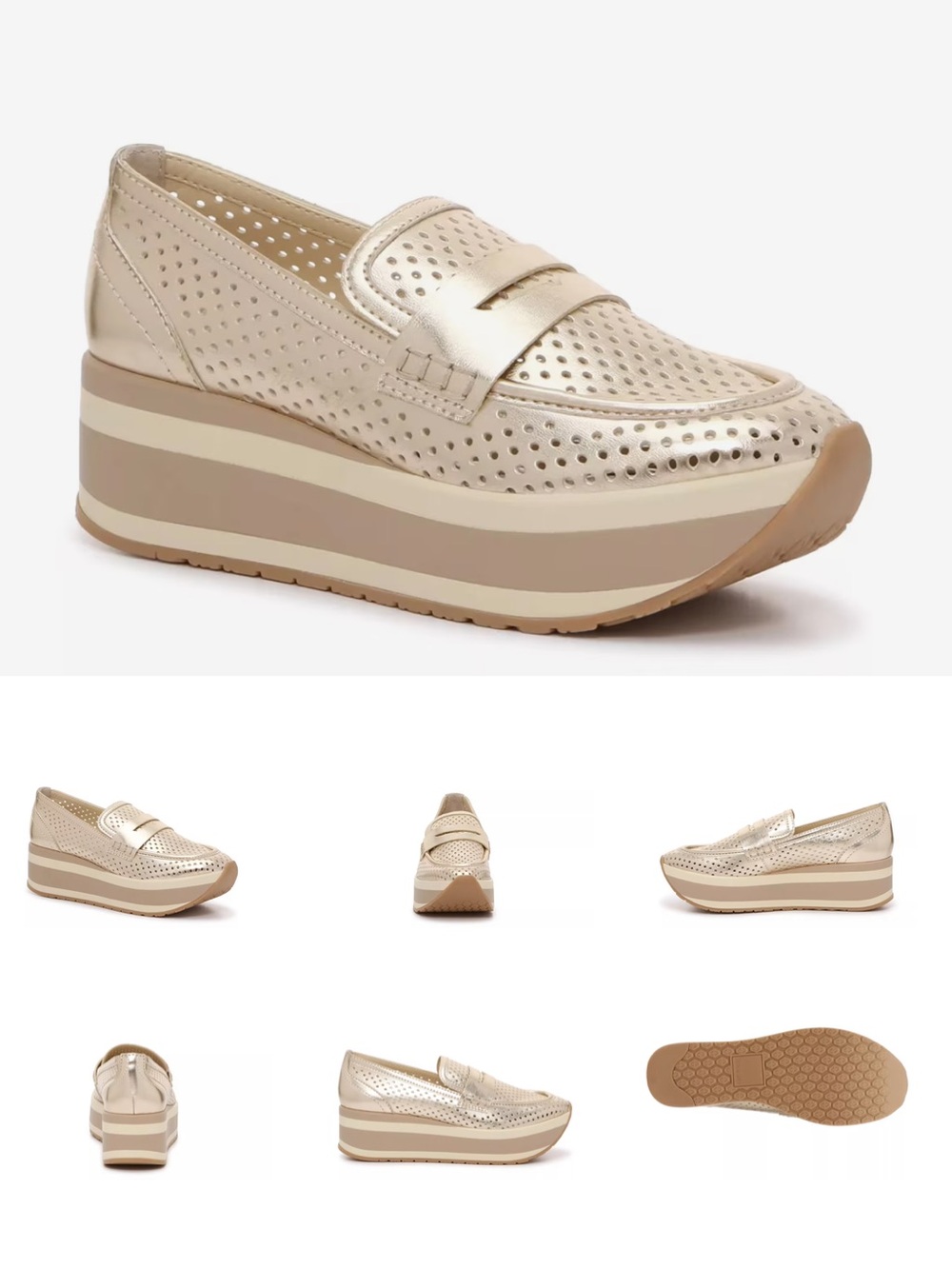 NWOT- Dolce Vita Janine Platform Perforated Slip-On Loafer - Size 8